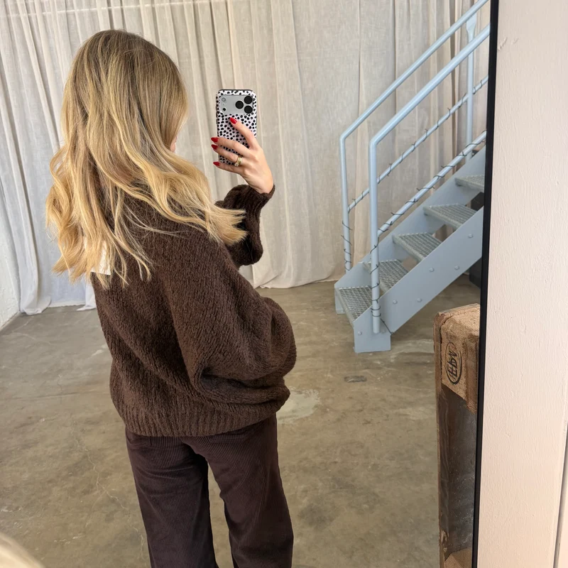 Strickjacke Bella - Espresso