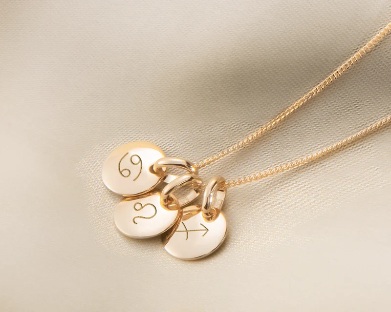 Mini Zodiac Sterrenbeeld Ketting - Verguld - Gepersonaliseerde Ketting