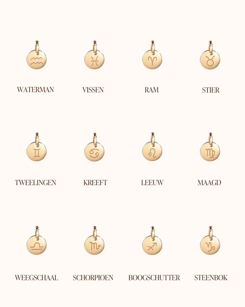 Mini Zodiac Sterrenbeeld Ketting - Verguld - Gepersonaliseerde Ketting