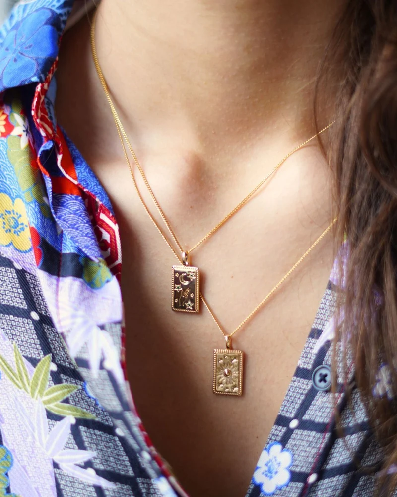 Tarot Card Ketting - Verguld - Gepersonaliseerde Ketting