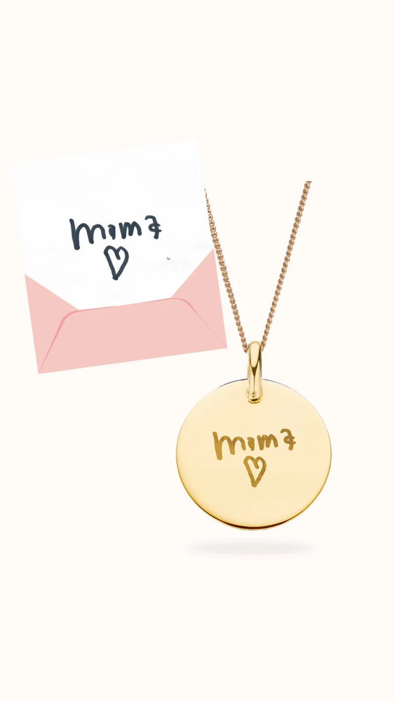 Eigen Handschrift Ketting - Verguld - Gepersonaliseerde Ketting