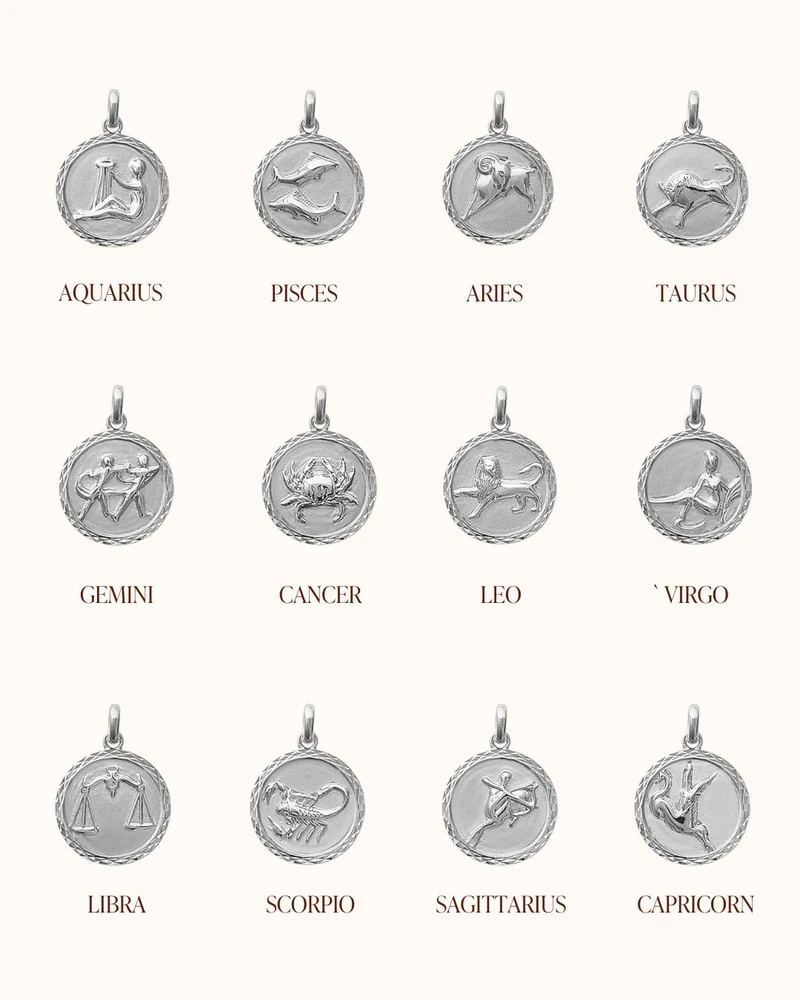 Zodiac Sterrenbeeld Ketting - Zilver - Gepersonaliseerde Ketting