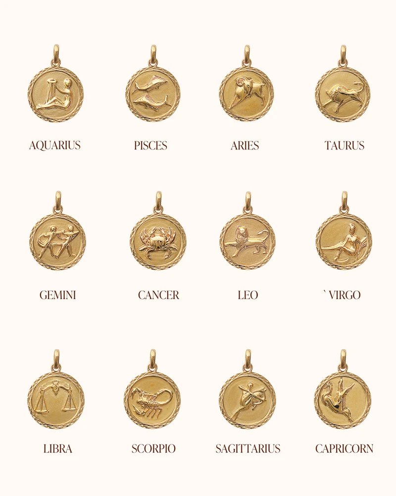 Zodiac Sterrenbeeld Ketting - Verguld - Gepersonaliseerde Ketting