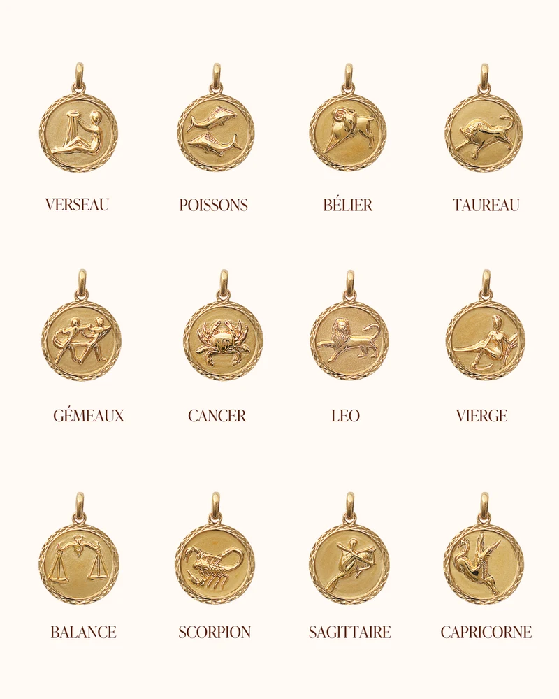 Zodiac Sterrenbeeld Ketting - Verguld - Gepersonaliseerde Ketting