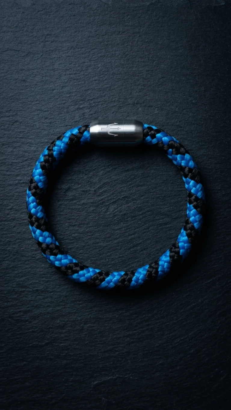 Nautic Force- Segeltauarmband “Ocean Shadow” Blau Schwarz