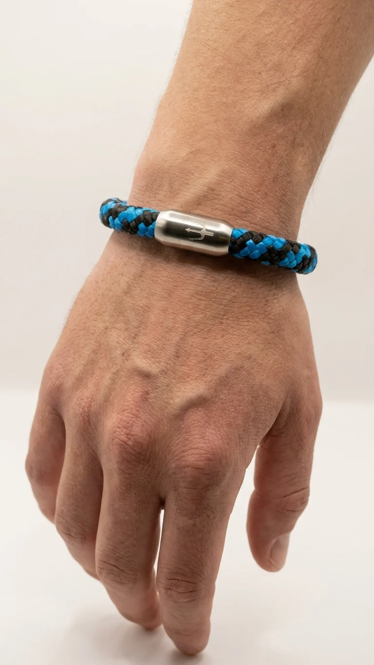 Nautic Force- Segeltauarmband “Ocean Shadow” Blau Schwarz