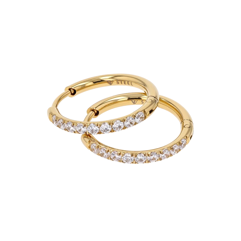 Classic Pave Hoops