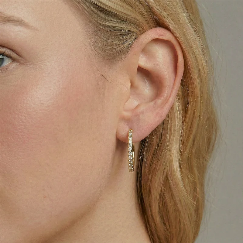 Classic Pave Hoops