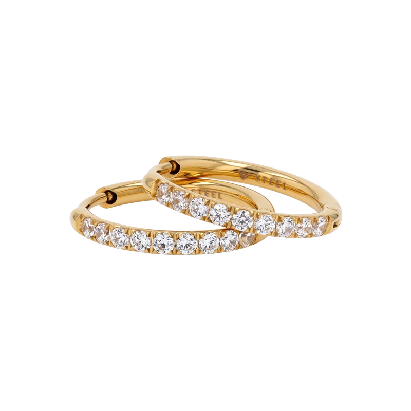 Classic Pave Hoops