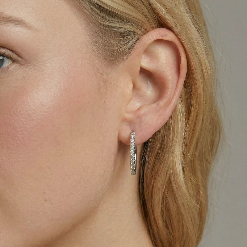 Classic Pave Hoops