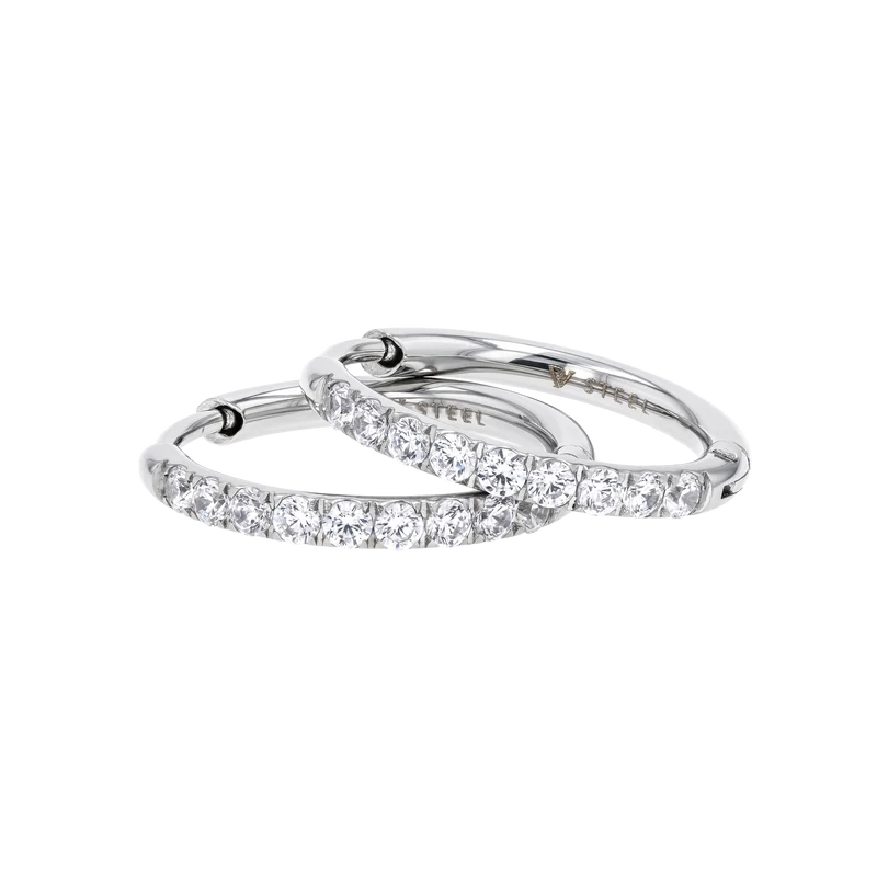Classic Pave Hoops