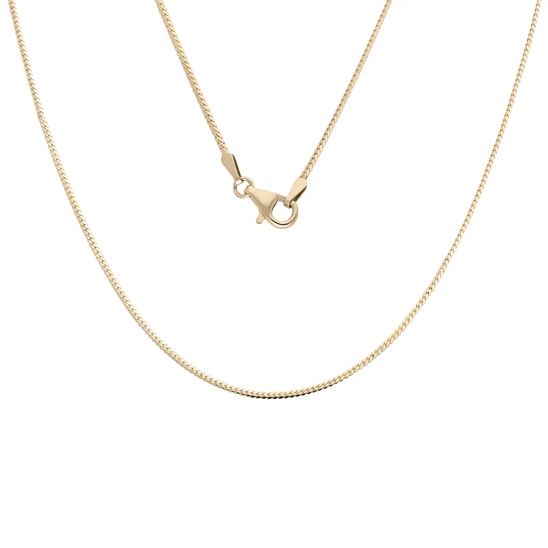 Serpentine Halskette - 9 K Echtgold