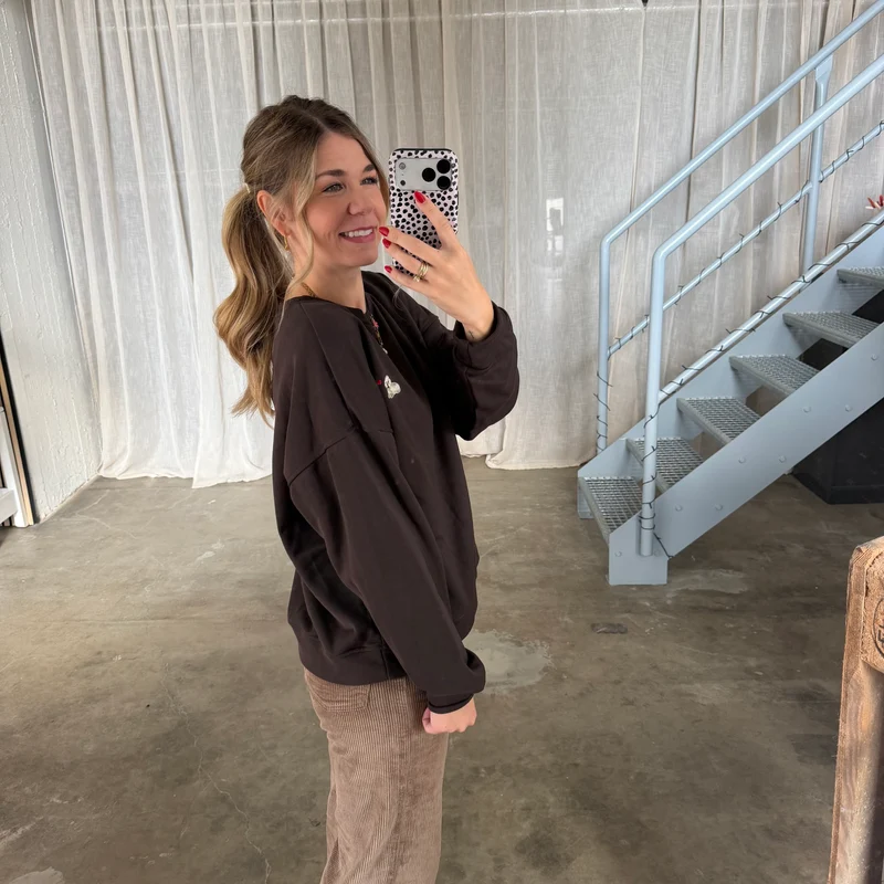 Sweatshirt Teddy - Braun
