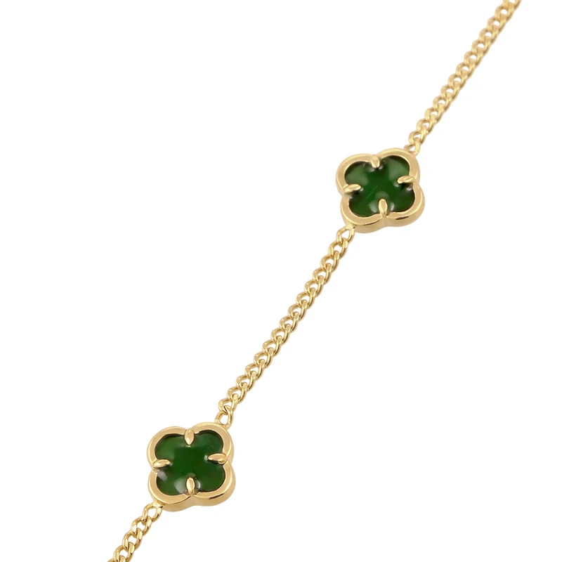 Armband Kleeblatt | Emaille (Gün)