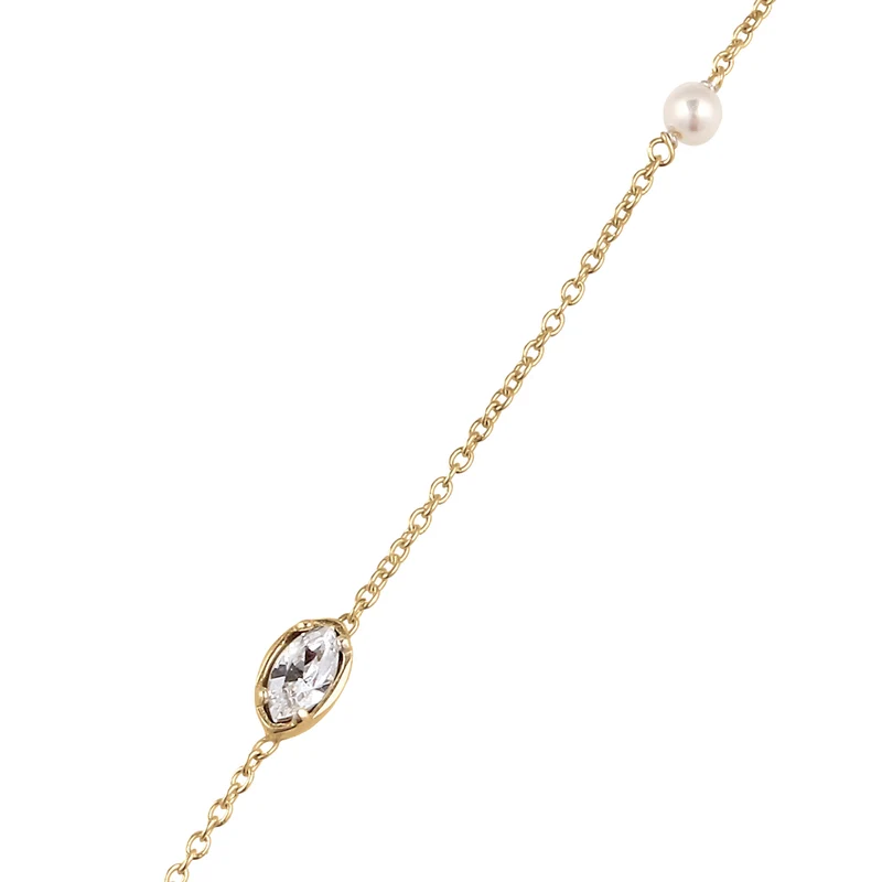 Halskette | Mit Perlen und Kristallen von Swarovski® (Weiß)