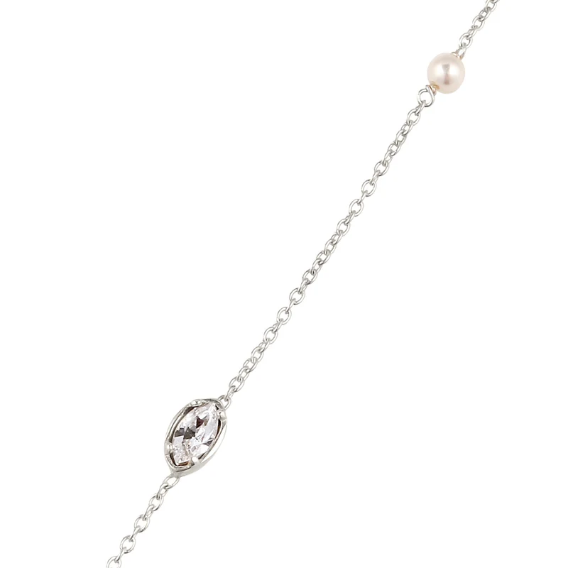 Halskette | Mit Perlen und Kristallen von Swarovski® (Weiß)