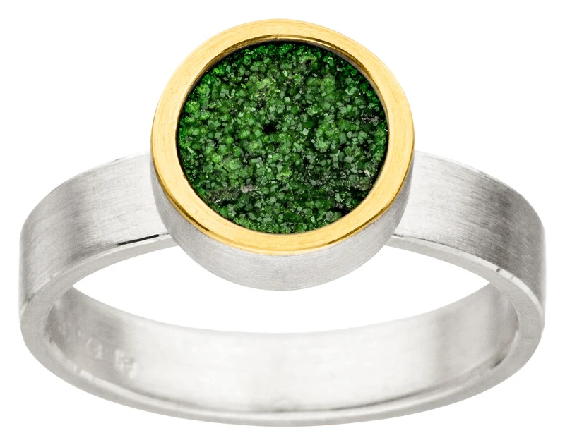 925er Silber Ring feingoldbelegt MANU R1239UW