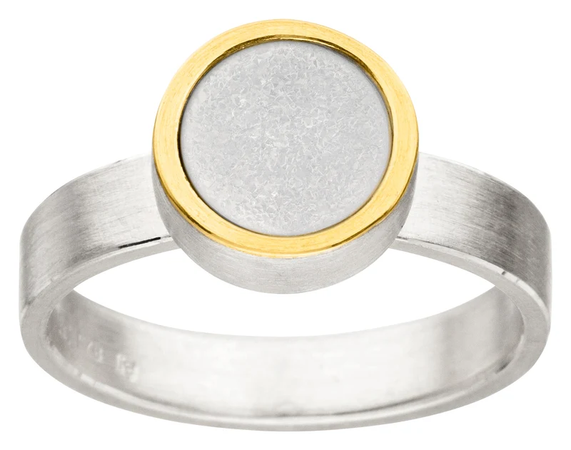 925er Silber Ring feingoldbelegt MANU R1239KR