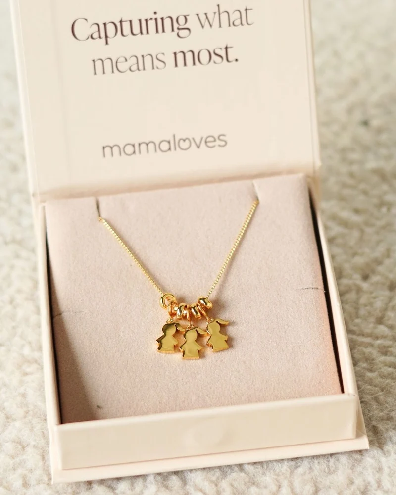 Sliding Proud Mom Ketting - Verguld - Gepersonaliseerde Ketting