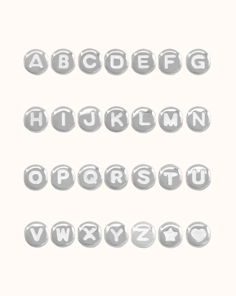 Initial Beads Ketting - Zilver - Ketting met Initialen