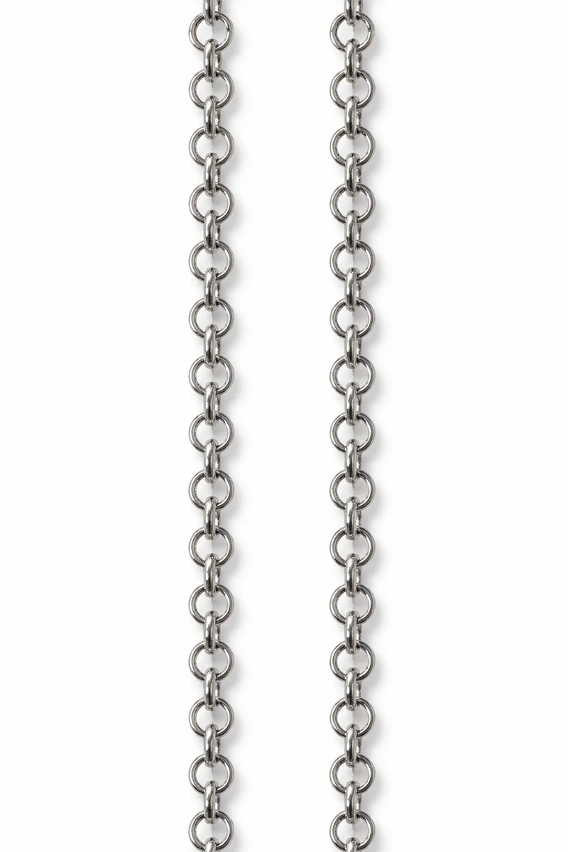 Edelstahl Kette 55 cm – 6 mm Rundglieder – Silber