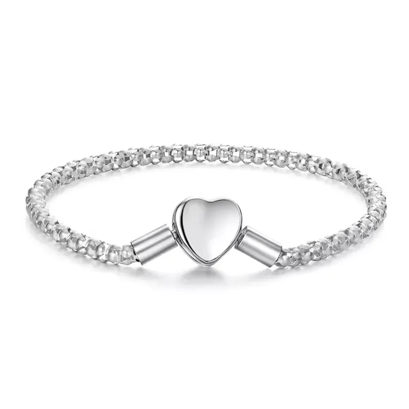 Minimalist Heart Charm Bracelet