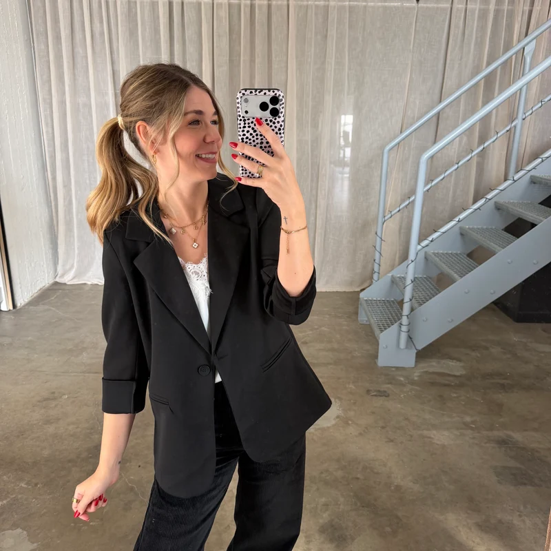 Normalsize Blazer - Schwarz