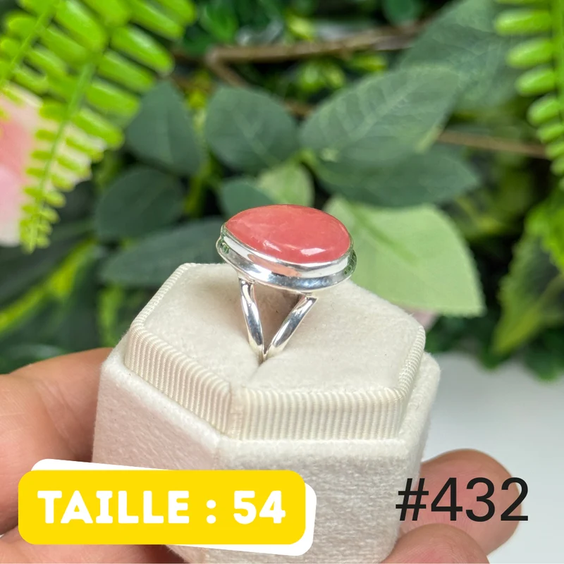 Ring aus 925er Sterlingsilber mit durchscheinendem Rhodochrosit #R432