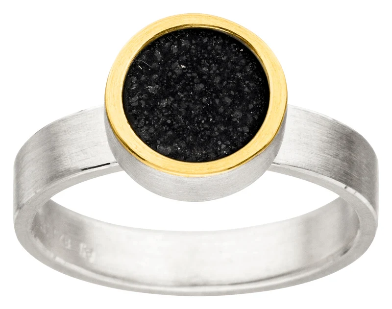 925er Silber Ring feingoldbelegt MANU R1239KD
