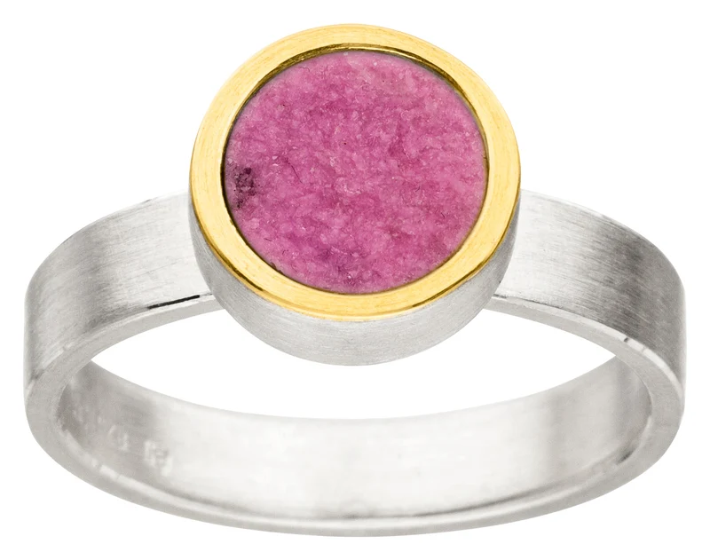 925er Silber Ring feingoldbelegt MANU R1239CC