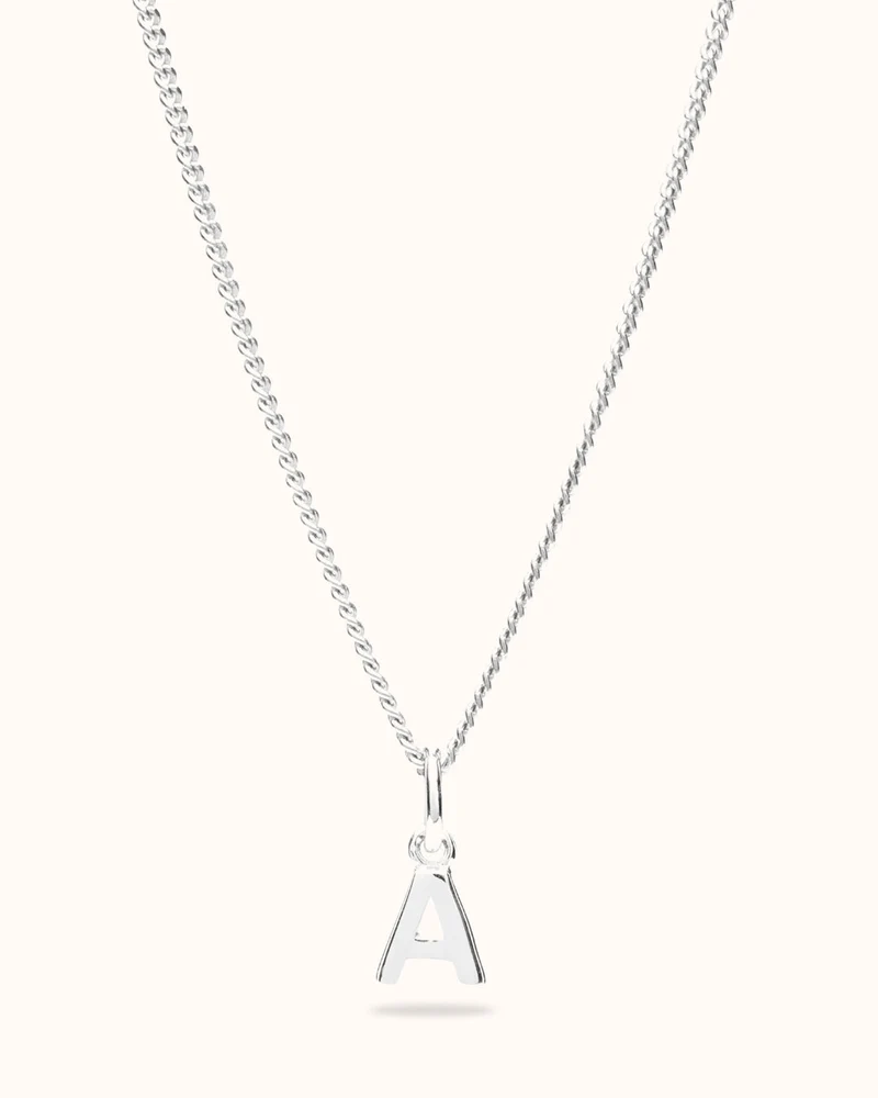 Initial Charm Ketting - Zilver - Ketting met Initialen