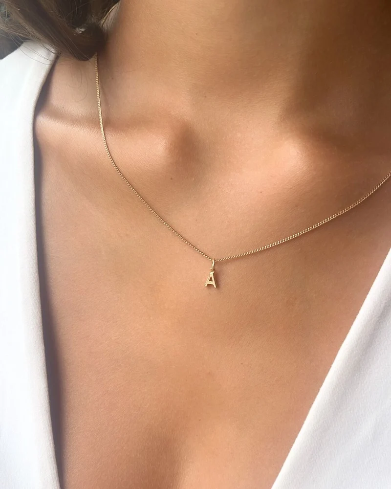 Initial Charm Ketting - Zilver - Ketting met Initialen