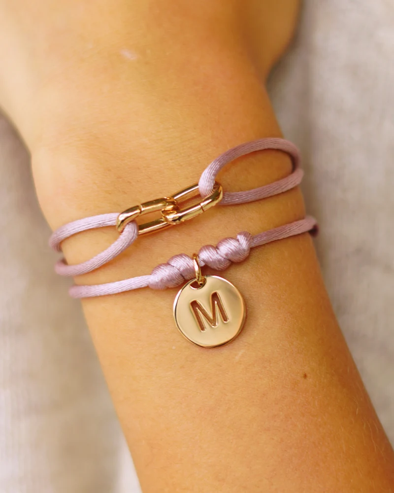 Open Initial Charm Armband - Verguld - Gepersonaliseerde Armband