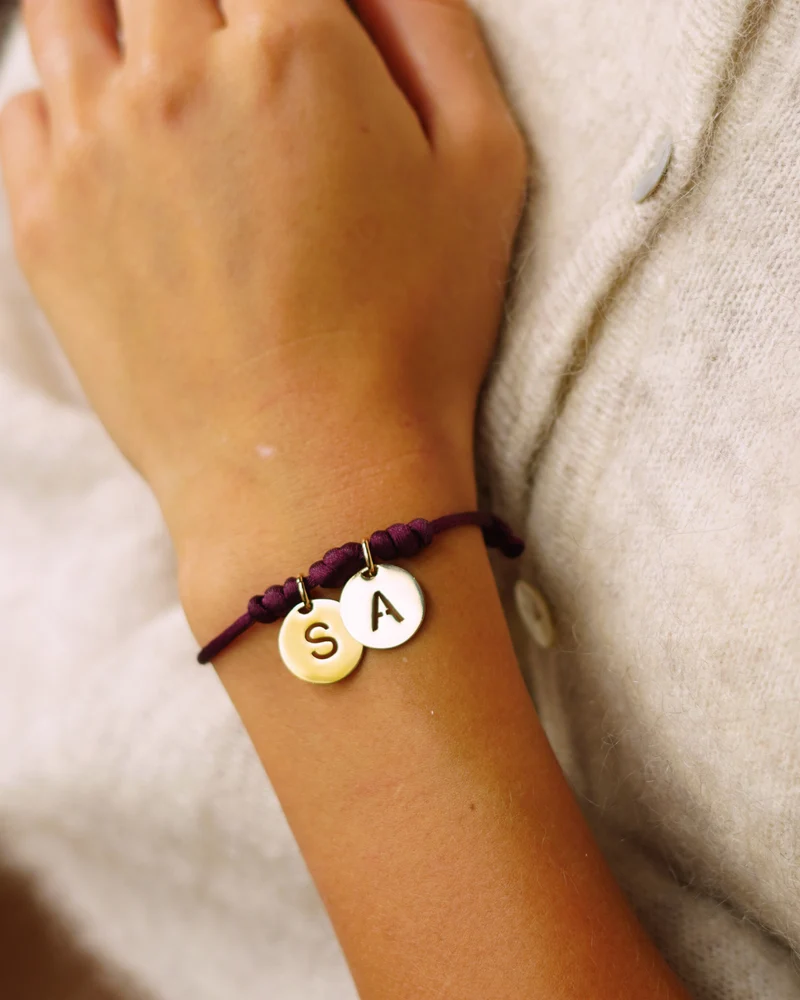 Open Initial Charm Armband - Verguld - Gepersonaliseerde Armband