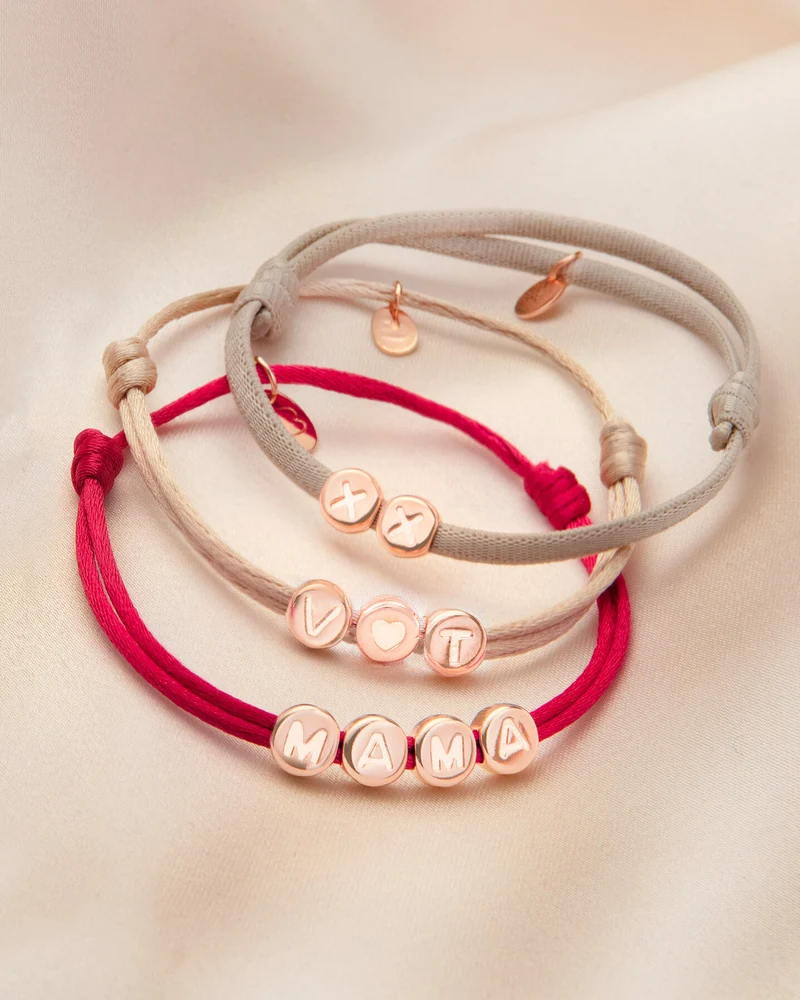 Initial Beads Armband Rosé Verguld - Gepersonaliseerde Armband