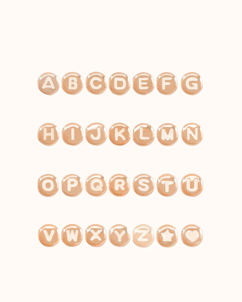 Initial Beads Armband Rosé Verguld - Gepersonaliseerde Armband