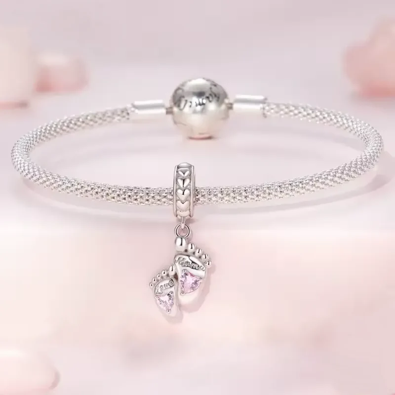 We Walk Together Girl Dangle Charm | CZ