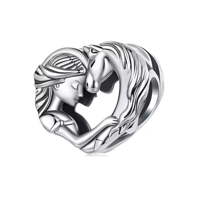 Girl Loves Horse Charm