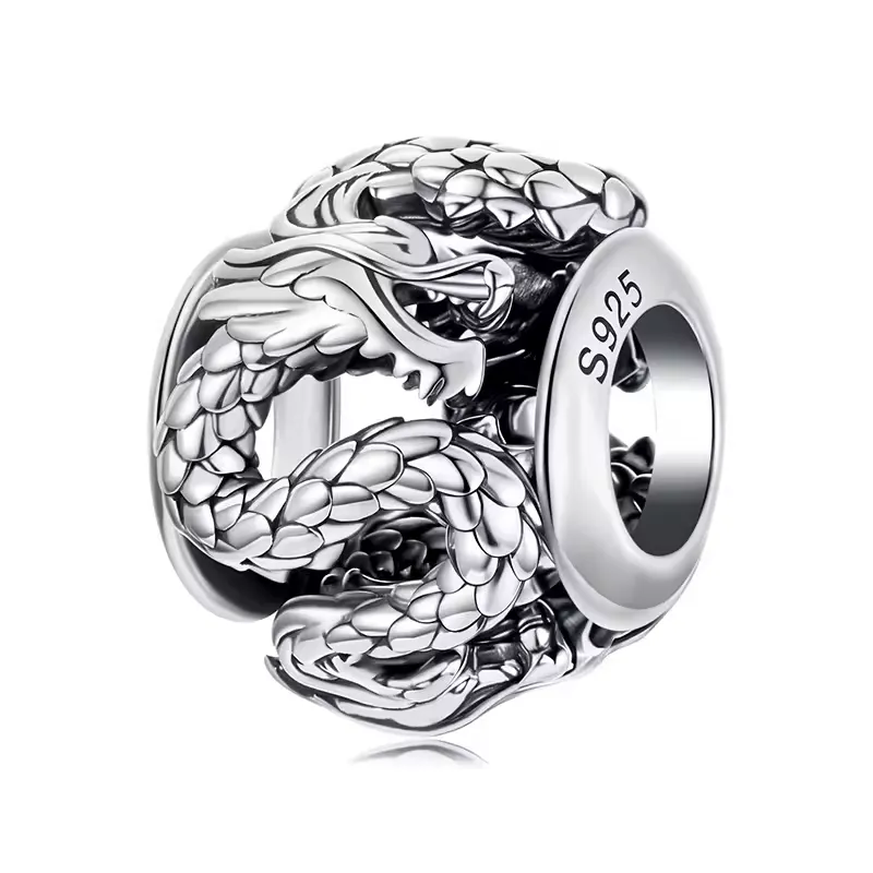 Coiled Dragon Charm