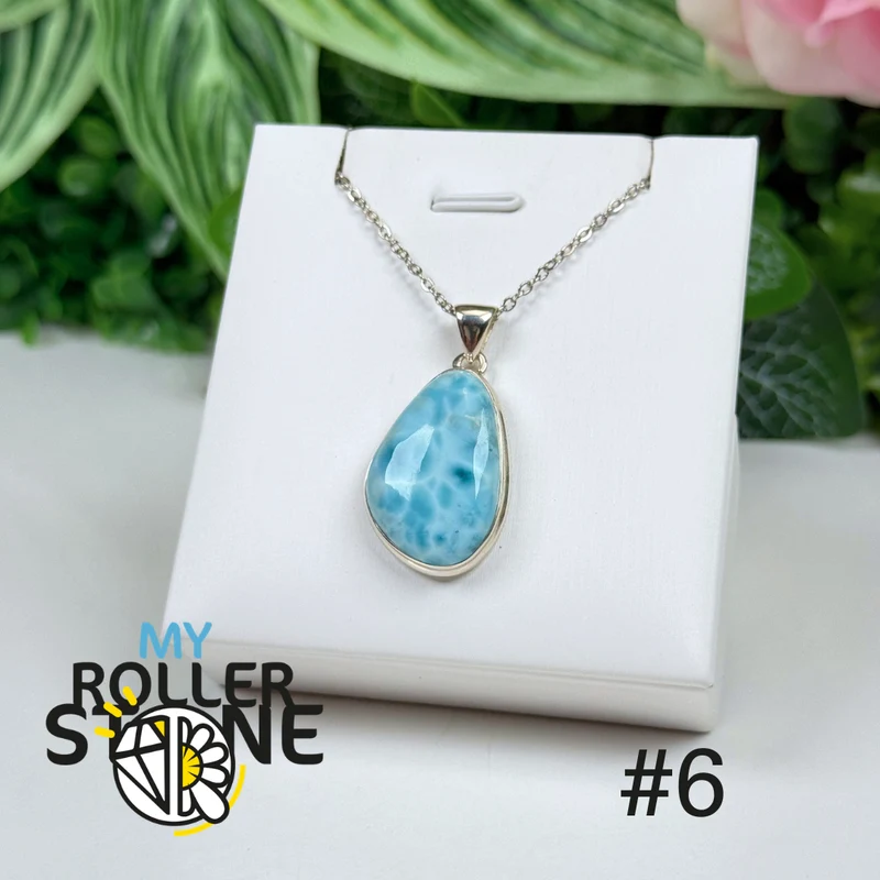 Silberner Larimar-Anhänger #RIP6