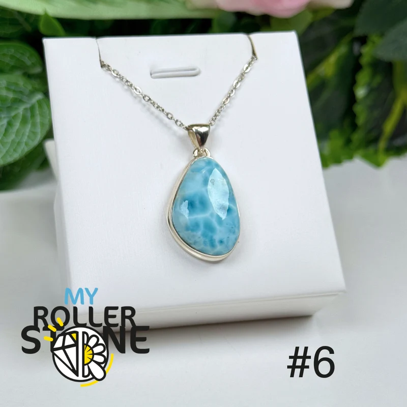 Silberner Larimar-Anhänger #RIP6