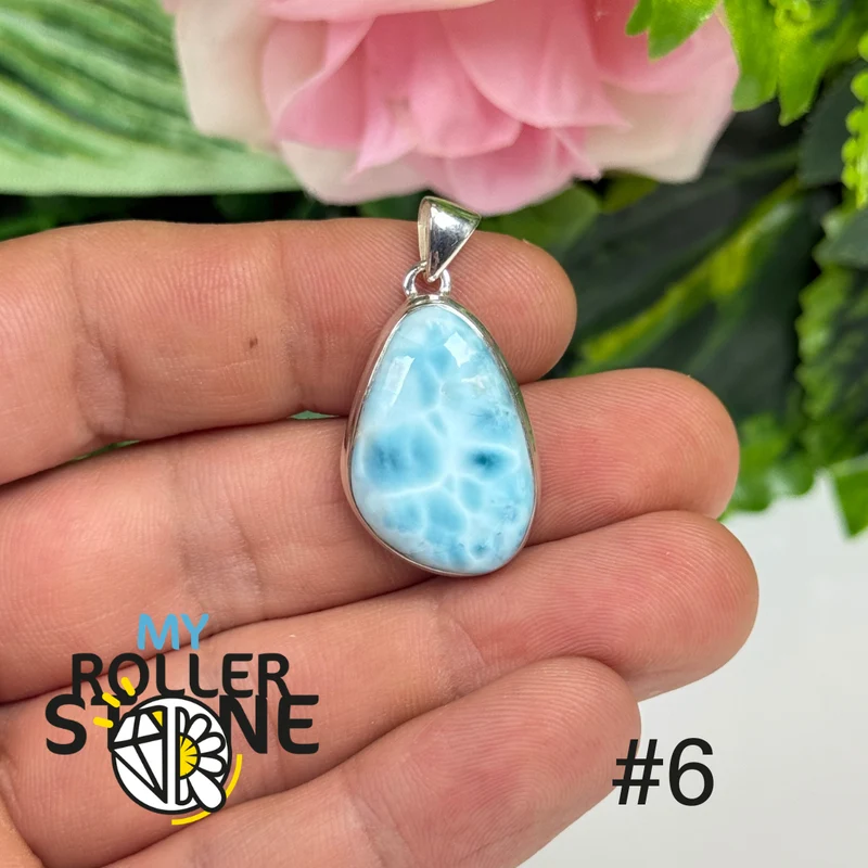 Silberner Larimar-Anhänger #RIP6