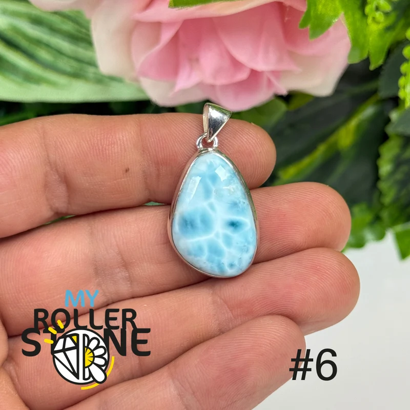 Silberner Larimar-Anhänger #RIP6