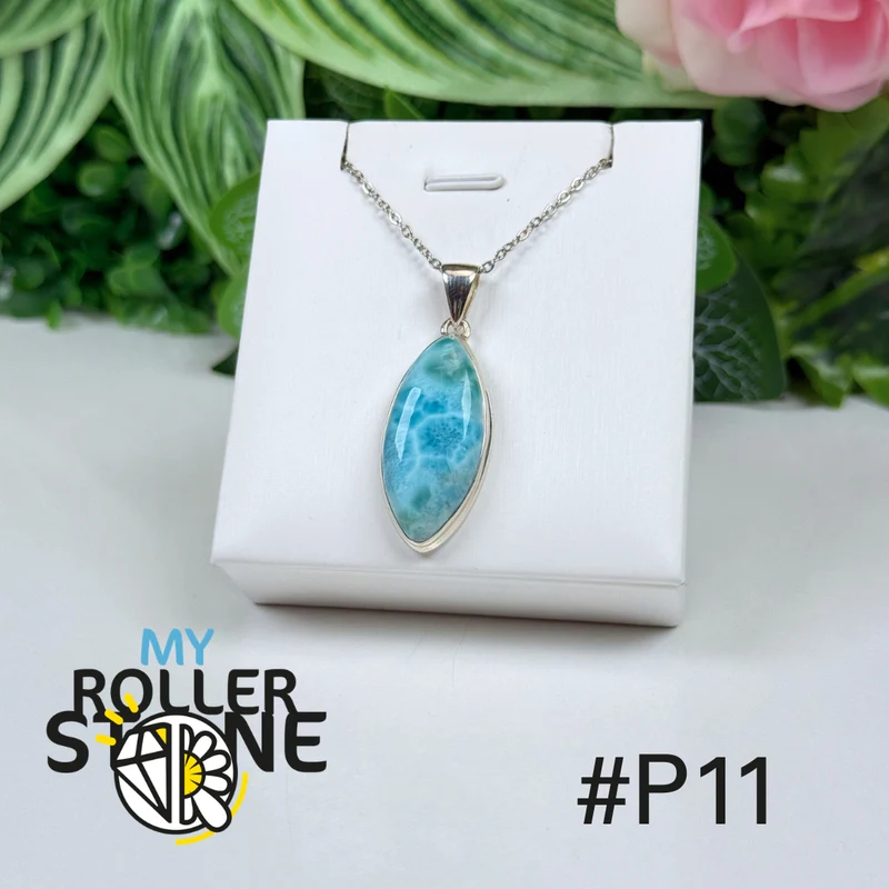 Silberner Larimar-Anhänger #IP11