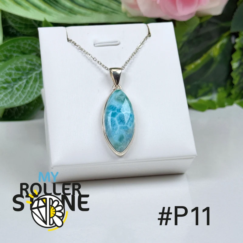Silberner Larimar-Anhänger #IP11