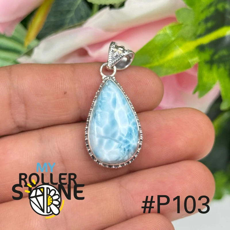 Silberner Larimar-Anhänger #P103