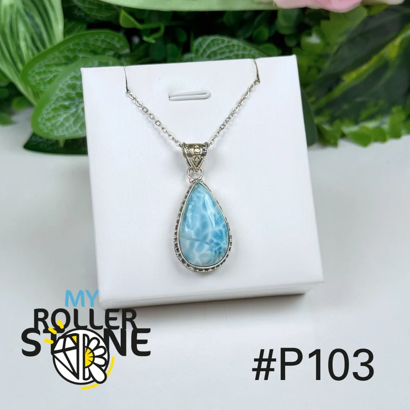 Silberner Larimar-Anhänger #P103