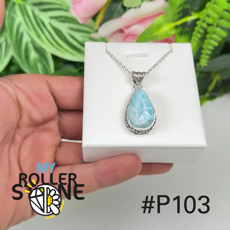 Silberner Larimar-Anhänger #P103