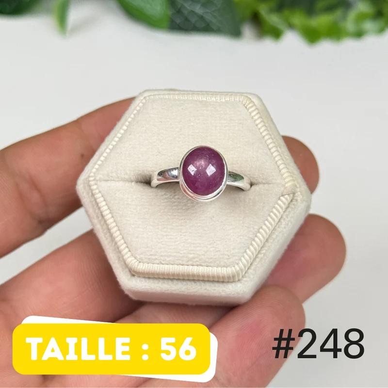 Sternrubinring aus 925er Sterlingsilber #R248