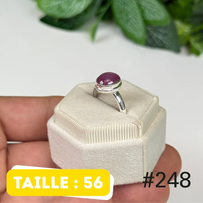 Sternrubinring aus 925er Sterlingsilber #R248